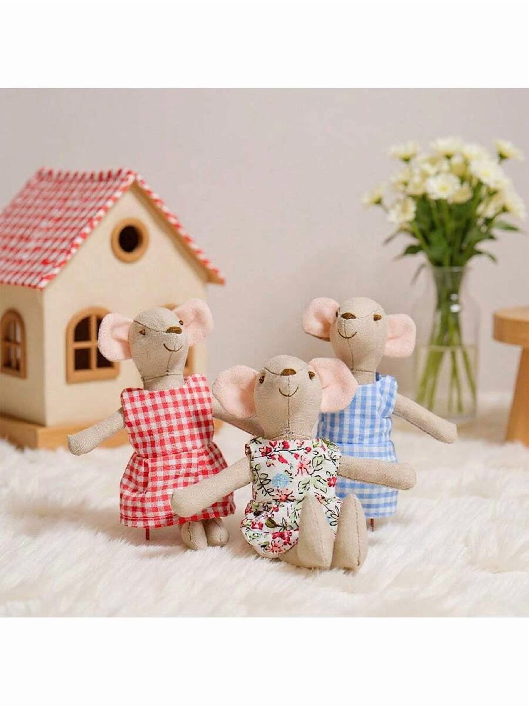 1pc Handmade Wearable Doll Clothes, Mouse Dolls, Little Girl Dolls, Baby Soothing And Sleeping Plush Toys, Children's Fabric Toys, Birthday Doll Gifts, Suitable For Infants, Boys And Girls, Dollhouse