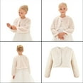 thumbnail image 2 of Kids Dress Cover Up Winter Shawl Wrap Lovely Jackets Outwear Soft Satins Lined, 2 of 14