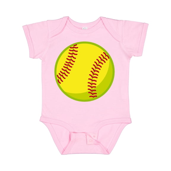 Inktastic Personalized Softball Boys or Girls Baby Bodysuit