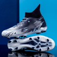 thumbnail image 3 of Botas de fútbol de tobillo alto TF/FG para hombre, zapatos de entrenamiento de césped, tacos de fútbol deportivos antideslizantes, venta al por mayor, 3 of 5