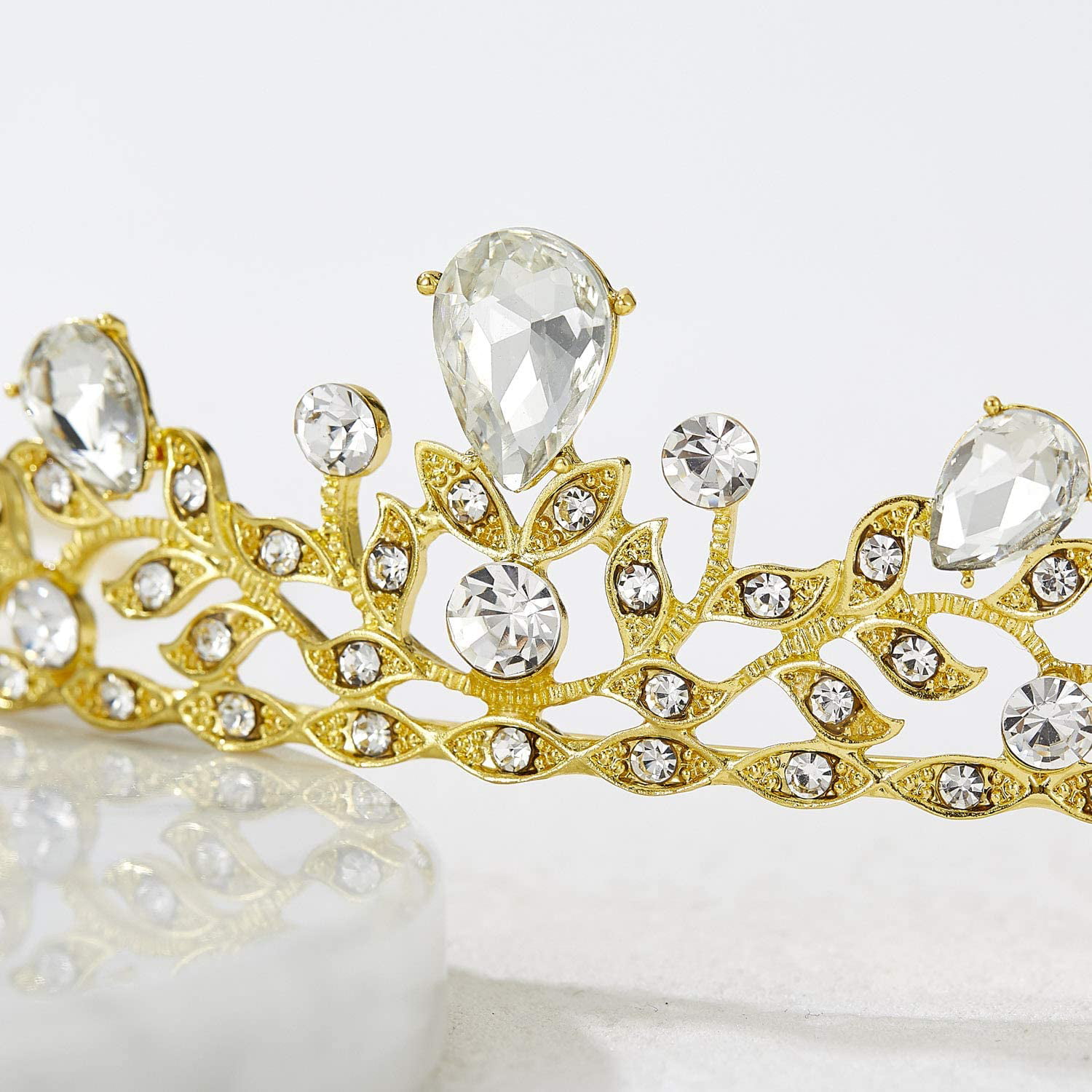 Princess Wedding Bridal Rhinestone Crystal Crown Band Headband Decor Tiara S9R9 