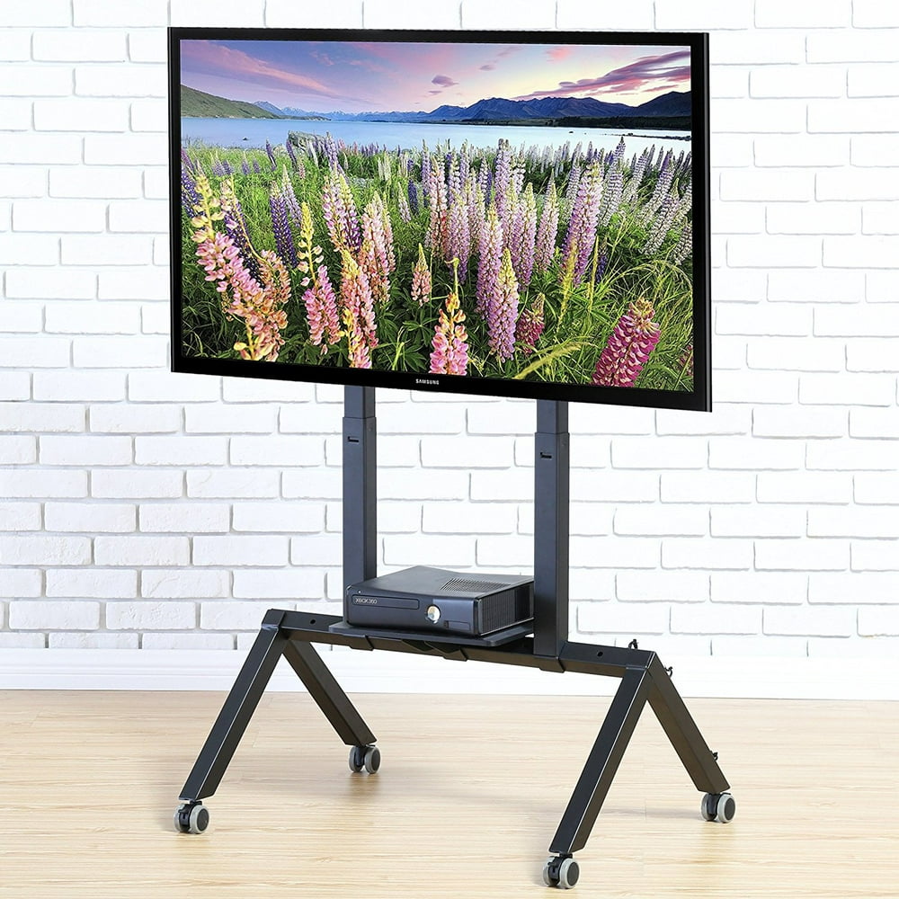 FITUEYES Mobile TV Cart for LCD LED Plasma Flat Panel TV Stand With Wheels fits 37" to 70