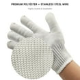 thumbnail image 4 of Yeacher Cut Resistant Gloves High Performance Level 5 Protection Stainless Steel Wire Mesh Cut Resistant Safty Working Gloves for Welding Gardening Kitchen, 4 of 6