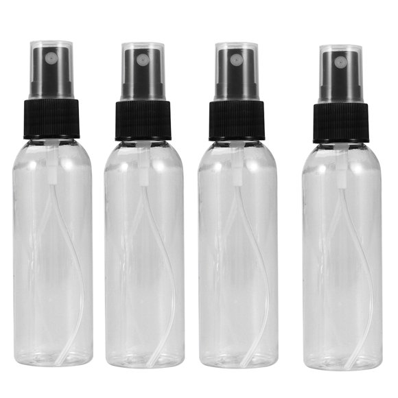 EeaseMX 10 botellas de plástico transparente de 60 ml para maquillaje, perfume y líquido rellenables para viajes.