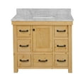 thumbnail image 2 of Tuscany 42" Bathroom Vanity with Driftwood Cabinet and Carrara Marble Top, 2 of 6
