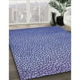 thumbnail image 3 of Ahgly Company Machine Washable Indoor Round Transitional Denim Blue Area Rugs, 4' Round, 3 of 7