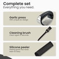 thumbnail image 4 of Garlic Press - Stainless Steel Garlic Press - Rocking Garlic Press - Garlic Chopper - Garlic Crusher - Garlic Mincer - with Free Silicone Garlic Peeler and Cleaning Brush, 4 of 5