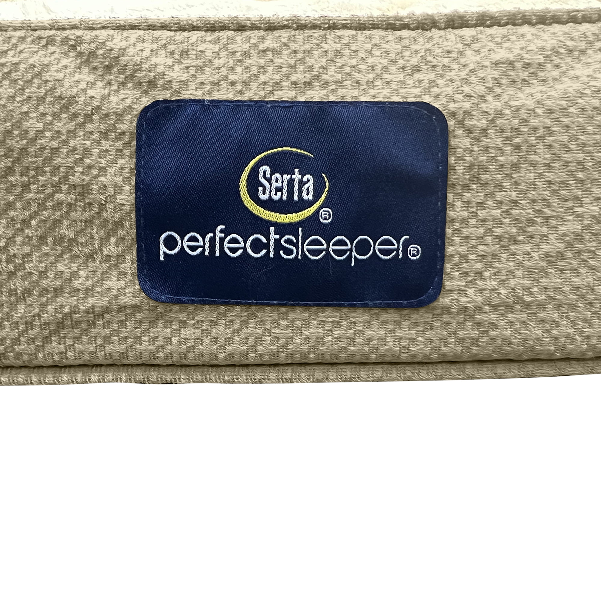 Serta Quilted Orthopedic Bolster Couch Cat & Dog Bed, Tan, Large