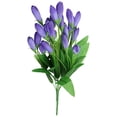thumbnail image 3 of Artificial Flowers for Cemetery, 1 Bundle Outdoor Memorial Plastic Bouquet, Realistic Fake Flower Arrangement for Grave Decoration and Window Box, 3 of 10
