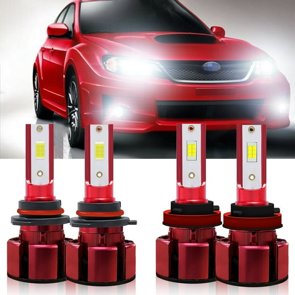H11 9005 LED Headlight Bulbs for 2008-2020 Subaru Impreza Low Beam/High Beam Lights