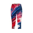 thumbnail image 5 of QATAINLAV 4th of July Outfit for Women Plus Size Legging Capris Trendy American Flag Print Lightweight Soft Yoga Cropped Pants Blue XL Ofertas Relampago de Hoy, 5 of 6