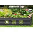 thumbnail image 5 of Domi Galvanized Raised Garden Bed ,Large Metal Planter Box for Growing Vegetables, Fruits, and Flowers Outdoors, Gray, 8x4x1.5ft, 5 of 7