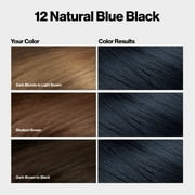 Revlon ColorSilk Permanent Hair Color, Bond Repair Complex, 12 Natural Blue Black, 1 pack