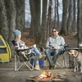 thumbnail image 5 of Camp & Go Heavy-Duty Heated Quad Outdoor Camping Chair, Folding Heated Chair with 18" USB Cable, Storage Compartment, and Cup Holder, Black, 5 of 10