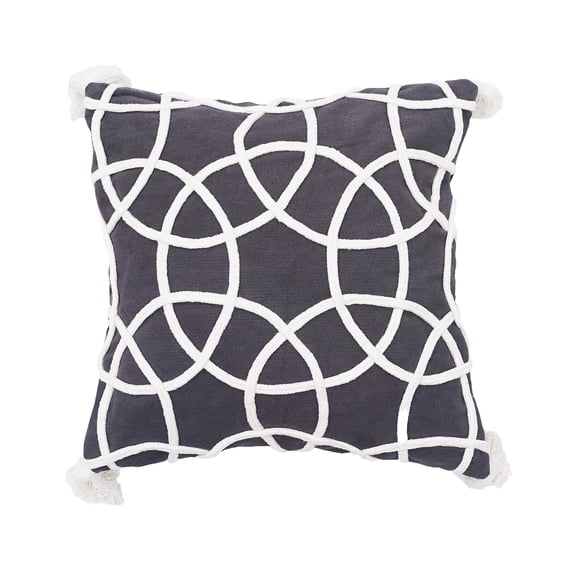 Lily Cement Geometric Accent Throw Pillow, 18" x 18"