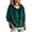 01 Green, variant on Fewfanhot Womens Tops Casual Loose-fitting Long-sleeved Knitted Velvet Hooded Sweatshirt Top