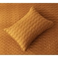 thumbnail image 3 of Chezmoi Collection Destiny 3-Piece Spice King Size Quilt Set - Stone-Washed Soft Microfiber Lightweight Quilted Bedspread Coverlet Set for All Seasons Wavy Line Stitching, 3 of 9