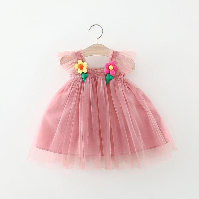 LOVZFMLL Robe Sans Manches Imprimée pour Fille Robe Princesse à la Mode et Mignonne Robe Respirante Douce et Confortable