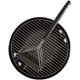 thumbnail image 5 of Cepillo para parrillas de acero inoxidable: cepillo para parrillas premium, cepillo de alambre accesorio, 3 cabezas, mango largo (negro) Namotu LKX-1087, 5 of 7