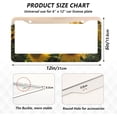 thumbnail image 4 of Coolnut Sunflower 2 Holes Car License Plate Frames 2PCS, Car License Plate Holder with Screw Caps Cover Set Automotive Exterior Parts Decoration for US Vehicles, 4 of 7