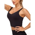 thumbnail image 7 of Women's Long Sports Bra, Wireless, Padded Support, Breathable, Elastic, Moisture Wicking, 7 of 7