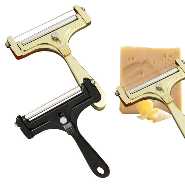 JJKBVCLO Cheese Slicers For Block Cheese Stainless Steel Adjustable Thickness Butter Cutter Manual Grater Kitchen Gadget For Soft Semi Hard Block Cheese Cheese Cutter