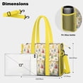 thumbnail image 5 of Teacher Tote Bag,Princess Floral Garden Pattern Teacher Utility Tote Bag,Large Work Tote Bags for Women with Multiple Pockets,Top Zipper Closure,13.8x10.6x6.7 Inch, 5 of 5