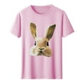 thumbnail image 3 of Tops de Cuello Alto para las Mujeres Amante Impreso Camiseta Cuello Redondo Manga Corta, Poliéster Spandex, 3 of 7