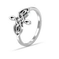 thumbnail image 4 of LeCalla 925 Sterling Silver Celtic Knot Cross Heart Eternity Wedding Band Rings for Women Hypoallergenic Ring for Teens Size - 9, 4 of 6