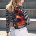 thumbnail image 5 of Balery Abstract Colorful Skull Art Mochila Clásica Impresa Básica para Viaje, Mochila Escolar Resistente al Agua, Mochila de Lona con Correas Ajustables-Medium, 5 of 5