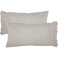 thumbnail image 5 of VHC Brands Hatteras Seersucker Ticking Striped Cotton Americana Bedding King Pillow Case Set of 2, Pillowcase Set 21x40, Denim Blue, 5 of 5
