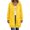 Yellow, variant on Vivianyo HD Women's Mid Length Dual Zip Up Hooded Sweatshirt, Contrast Stitch Patch Pocket Long Sleeve Fleece Hoodie for Daily Commute Wear, Sizes S-2XL