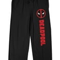 thumbnail image 2 of Deadpool Classic Logo Men's Black Sleep Pants-XXL, 2 of 7