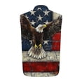 thumbnail image 5 of DPTALR Men's Independence Day American Flag Print Sleeveless Button Down Shirt,Multicolor,Big Men's,Tall Men's XL,Young Men's Tank Tops, 5 of 5