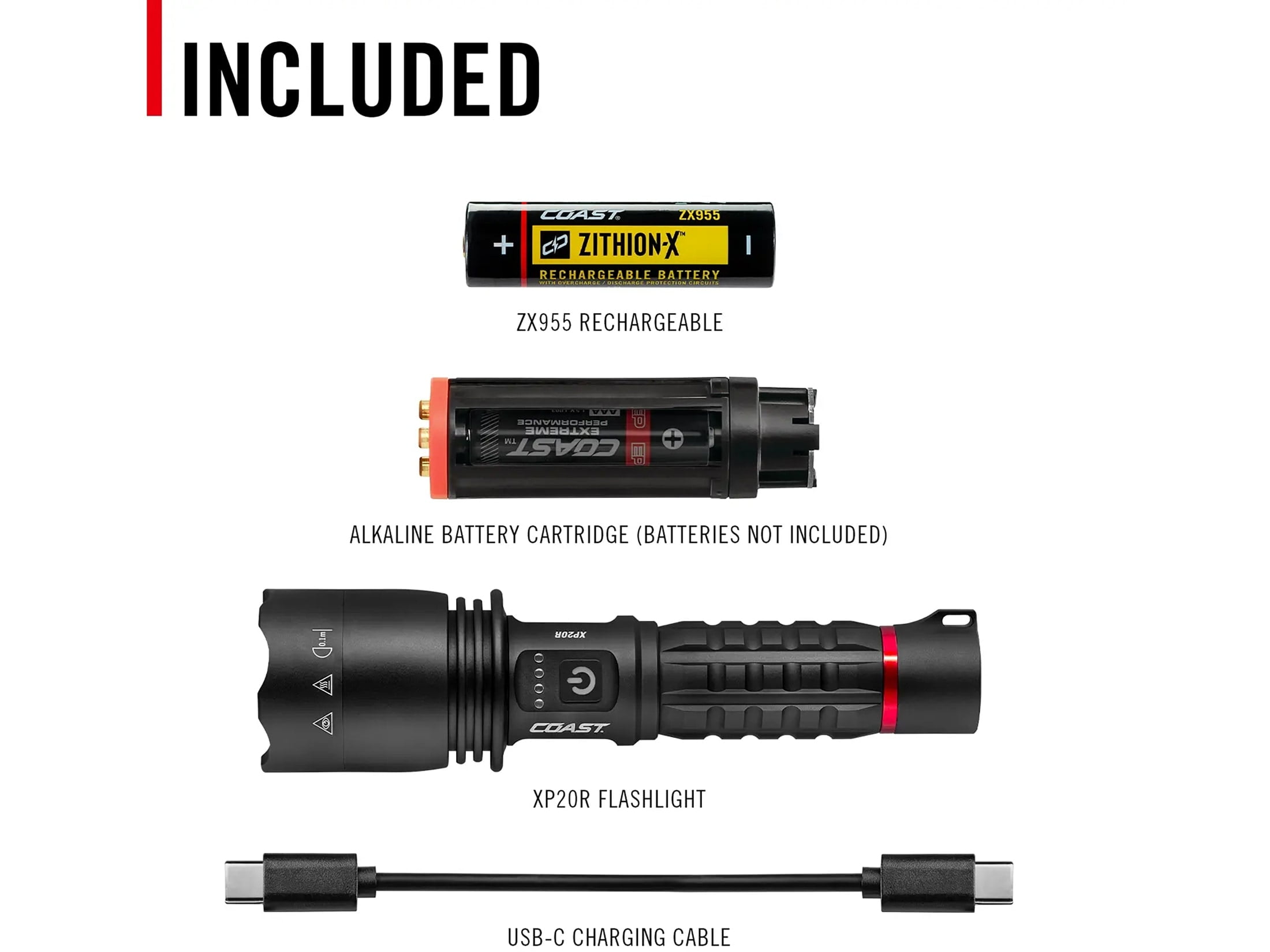 Coast XP20R Rechargeable Flashlight Black