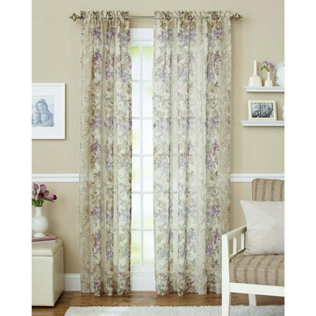 better homes and gardens roses sheer curtain panel better homes and gardens roses sheer curtain panel