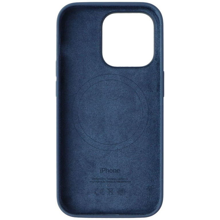 Apple - iPhone 15 Pro Max Silicone Case with MagSafe - Storm Blue