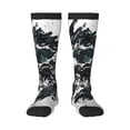thumbnail image 2 of Lsque Abstract Eagle Ink Printed Crew Socks Men's Women's LightWeight Thin Casual Calf Socks ,Knee High Socks,Cotton Socks, 2 of 9