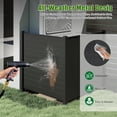 thumbnail image 3 of Domi Outdoor Living Privacy Screen, 2 Panels Metal Fence 50" x 50", Decorative AC Cover & Trash Can Enclosure with Stakes for Backyard, Patio, Garden – Black, 3 of 8