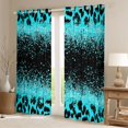 thumbnail image 2 of Homewish Cheetah Print Girl Boy Curtains Pack of 2 (42x84 Each),Black Blue Curtains Blackout,Bling Glitter Bedroom Curtains,Microfiber Bedroom Decor, 2 of 6