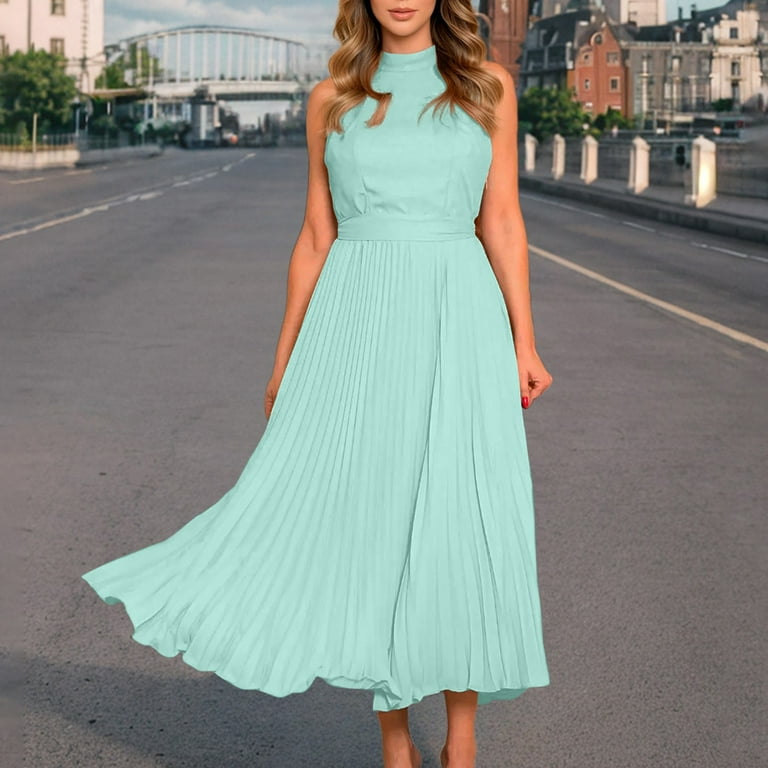 Kmdttou Maxi Dresses for Seniors Women's Lace V-neck Tie Chiffon Fly Sleeve  Dress Beach Sundress with Pockets Gift for Women - Walmart.com