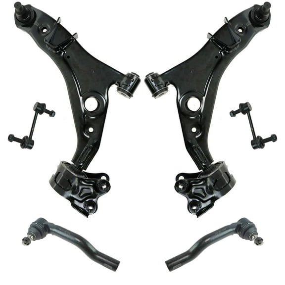 TRQ Front Control Arm Ball Joint Tie Rod Sway Bar Link Suspension Kit 6pc PSA70038