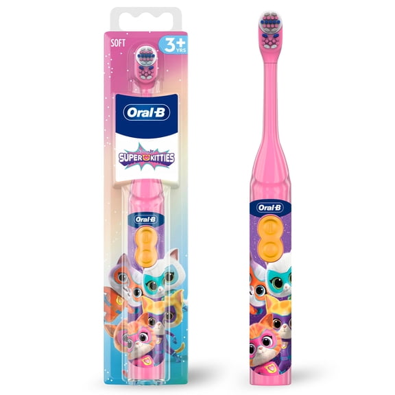 Oral-B Kid's Battery Toothbrush featuring Disney's Super Kitties, for Kids 3
