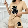 thumbnail image 5 of Censtreet Women's Pajama Sets Halloween Short Sleeve Pjs 2 Piece Top and Shorts Sleepwear Comfy Soft Lounge Sets S-XL, 5 of 7