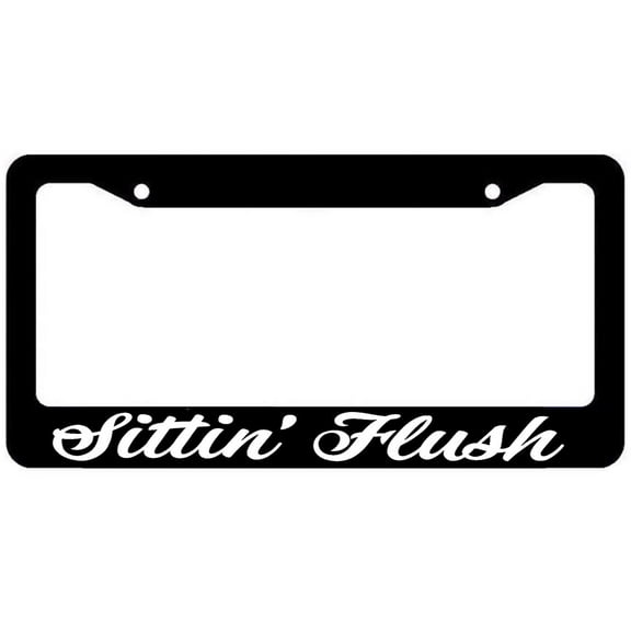 Sittin' Flush JDM Racing Drifting Drag Low Lowered Funny License Plate Frame