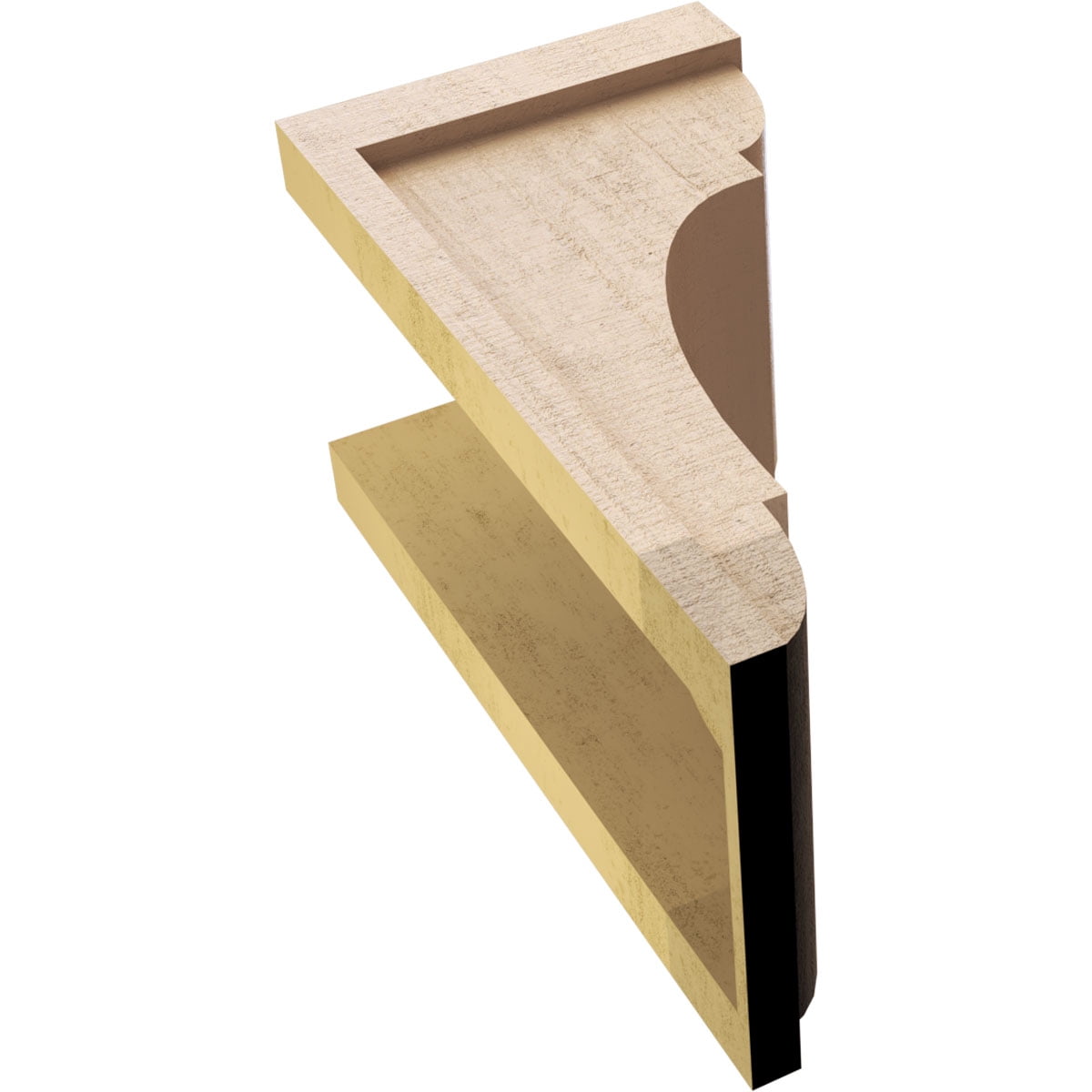 9"W x 9"D x 18"H Wide Bryant Rough Cedar Woodgrain TimberThane Corbel, Primed Tan