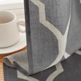 thumbnail image 2 of Curtainking Kitchen Curtains Moroccan Tile Printed Rod Pocket Tier Curtains 26x24 inch Farmhouse Lattice Cafe Curtains 2 Panels Charcoal Gray, 2 of 7