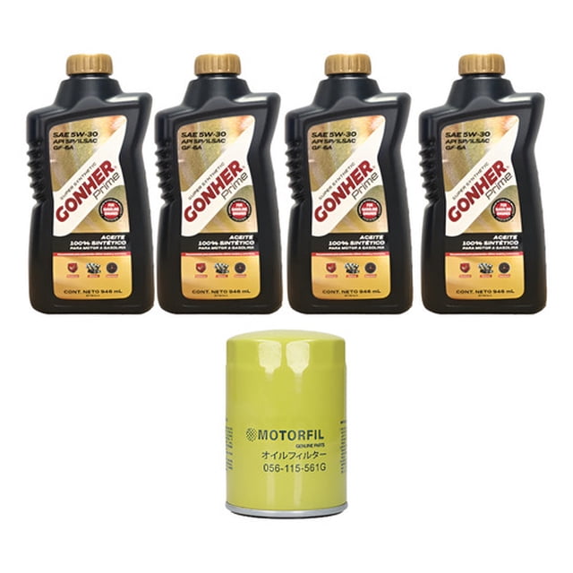 Kit Cambio De Aceite Jetta 2000 Al 2010 2.0 Gonher 5w30