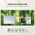 thumbnail image 4 of Scenic Forest of Fresh Green Deciduous Trees Extended Gaming Mouse Pad Large Desk Mat with Non-Slip Rubber Base and Stitched Edges,Keyboard Mouse Mat Desk Pad for Work,Game,Office,Home 35.4*15.7 Inch, 4 of 6