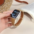 thumbnail image 4 of Sheepskin Strap for Apple Watch 10 Band 46mm 42mm 41mm 45mm 40mm 44mm Slim Leather Women Bracelet for iWAtch Series 8 7 se 6 5 Belt (dark brown,38mm 40mm 41mm), 4 of 7